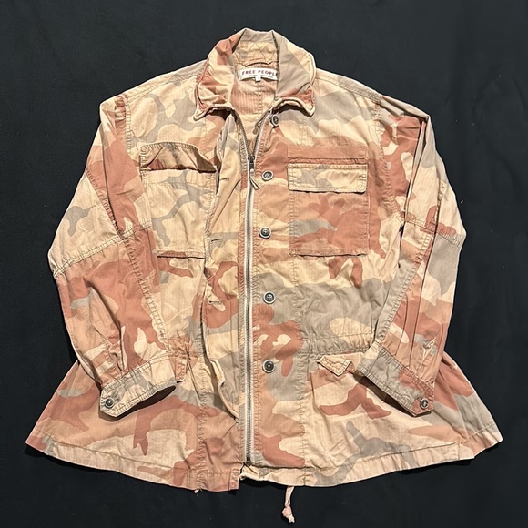Free People camo utility jacket, size S - Picture 3 of 9